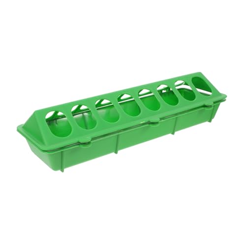 DECOMELODY Taubenfutterbox Taube Gericht Tauben-hühnerfutterautomat Kleines Futtertablett Futterspender Für Hühner Vogel Kleiner Geflügelfutterautomat Papagei Gericht Plastik Green von DECOMELODY