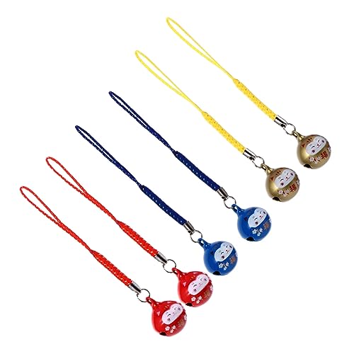 DECOMELODY Teiliges Kupfer Glückskatze Anhänger mit Glocke Leichte Handyanhänger und Taschenanhänger Buntes Winkekatze Charms Langlebig und Kompakt für Alltag und von DECOMELODY