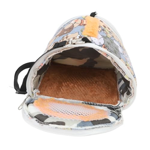 DECOMELODY Tragetasche Hamster mit Atmungsaktivem Mesh Langlebig und Kratzfest Komfortabler Haustier transportrucksack für Kleine Kleintiere für Outdoor Reisen Camping und Ausflüge von DECOMELODY