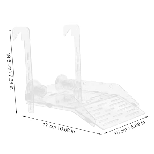 DECOMELODY Transparente Schildkrötenplattform mit Saugnapf Stabile Reptilien kletterplattform Terrariumfreundliche Sonnenbadterrasse für Wasserschildkröten Frösche und Eidechsen Langlebig von DECOMELODY