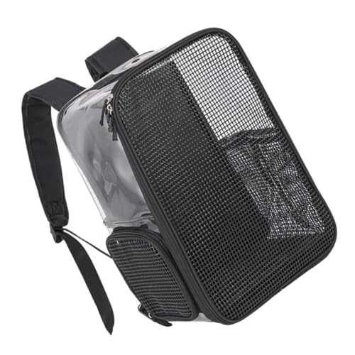 DECOMELODY Transparenter Pet Carrier Rucksack für Katzen und Hunde Atmungsaktiv mit Belüftungslöchern Tragbar und Bequem für Outdoor Reisen Radfahren Spaziergänge und Shopping Robust und von DECOMELODY