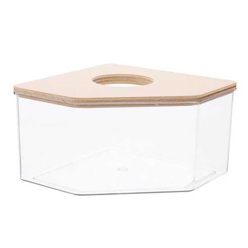 DECOMELODY Transparentes Hamster Sandbad Multifunktionale Badewanne und Toilette für Kleine Hamster Rennmäuse Chinchillas Leicht zu Reinigen Langlebig Geruchsneutral für Beobachtung und von DECOMELODY
