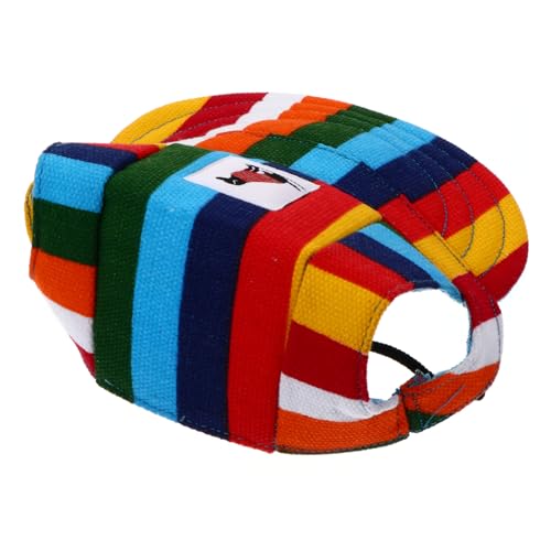 DECOMELODY Verstellbare Baseballmütze für Hunde mit Atmungsaktiven Ohrlöchern Elastischem Gummiband und Sonnenschutz Outdoor Hundecap aus Oxford Stoff und Canvas für Sommerreisen und Sport von DECOMELODY