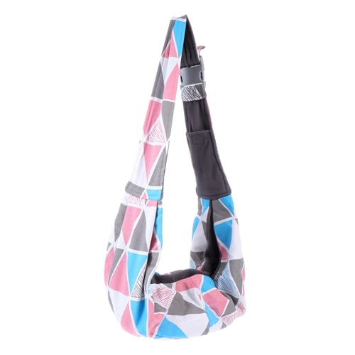 DECOMELODY Verstellbare Reptilien Tragetasche mit Atmungsaktivem Schultergurt Buntes Dreieckiges Design Sicherer Gecko und Leopard Carrier für Outdoor Wandern Reisen Haustier Crossbody Bag von DECOMELODY