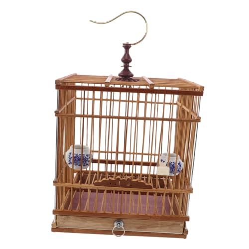 DECOMELODY Vintage Vogelkäfig Rechteckig mit Abnehmbarem Bodenblech Carbonisiertes Bambusmaterial Natürlicher Lebensraum für Stieglitze Zosterops für Balkon Innenräume Dekoration DECOMELODY Vintage Vogelkäfig Rechteckig mit Abnehmbarem Bodenblech Carbonisiertes Bambusmaterial Natürlicher Lebensraum für Stieglitze Zosterops für Balkon Innenräume Dekoration von DECOMELODY