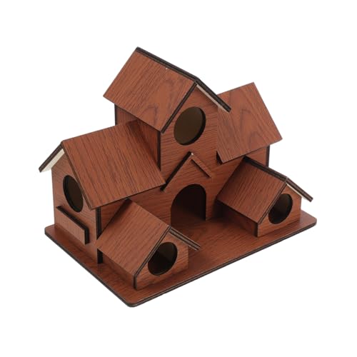 DECOMELODY Vogelhaus Für Draußen Mit 6 Löchern: Vogelhaus Aus Holz Für Den Garten – Dekorativer Nistkasten – Einfache Installation Zur Vogelbeobachtung DECOMELODY Vogelhaus Für Draußen Mit 6 Löchern: Vogelhaus Aus Holz Für Den Garten – Dekorativer Nistkasten – Einfache Installation Zur Vogelbeobachtung von DECOMELODY