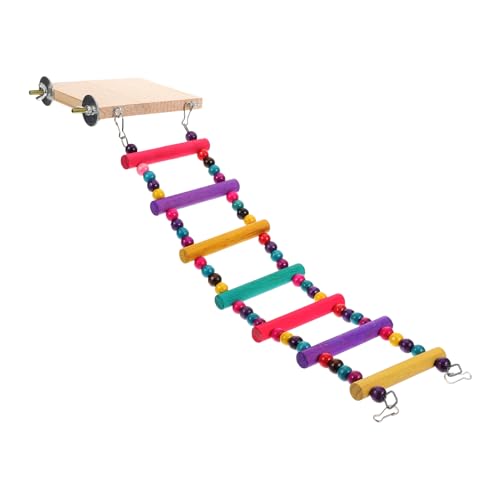 DECOMELODY Vogel Kletterleiter Mit Plattform Holz Spielzeug Für Papageien Und Sittiche Für Klettern Training Und Beschäftigung Farbenfrohes Design Für Glückliche Haustiere DECOMELODY Vogel Kletterleiter Mit Plattform Holz Spielzeug Für Papageien Und Sittiche Für Klettern Training Und Beschäftigung Farbenfrohes Design Für Glückliche Haustiere von DECOMELODY