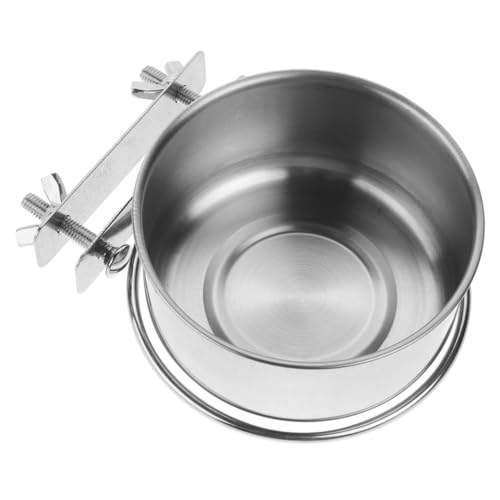DECOMELODY Wandmontierter Hundenapf Futternapf Für Hunde Im Freien Wassernapf Für Hundebox Hund Wassernapf Welpenwasserschale Hängende Futternäpfe Katzennäpfe Rostfreier Stahl Silver von DECOMELODY