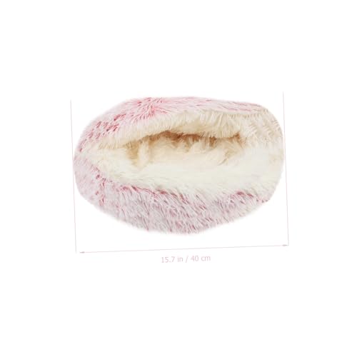 DECOMELODY Warme Flauschige Katzenhöhle aus Hochwertigem Flanell Halbgeschlossenes Schlafbett für Winter Rosa Langlebig und Komfortabel für Kleine Katzen und Kätzchen DECOMELODY Warme Flauschige Katzenhöhle aus Hochwertigem Flanell Halbgeschlossenes Schlafbett für Winter Rosa Langlebig und Komfortabel für Kleine Katzen und Kätzchen von DECOMELODY