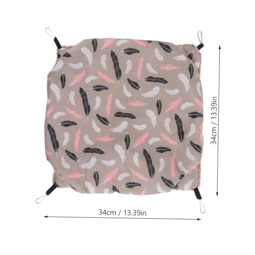 DECOMELODY Warme Plüsch Hängematte für Haustiere Dickes Winterbett für Hamster Frettchen und Kleine Nagetiere Kuschelbett mit Aufhängung für Warmen Schutz von DECOMELODY