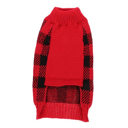 DECOMELODY Warmer Hundepullover mit Kariertem Muster Atmungsaktiver Elastischer Strickpullover für Kleine bis Mittelgroße Hunde Material Einfach Anzuziehen für und Fotoshootings DECOMELODY Warmer Hundepullover mit Kariertem Muster Atmungsaktiver Elastischer Strickpullover für Kleine bis Mittelgroße Hunde Material Einfach Anzuziehen für und Fotoshootings von DECOMELODY