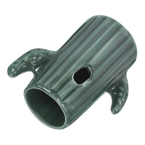 DECOMELODY Wasserflasche für Hamster Wasserflaschenhalter für Hamster Haustier mit klein Hamster wasserspender Hamster trinkflasche Hamstertränkenständer Flaschenhalter aus Keramik Green von DECOMELODY