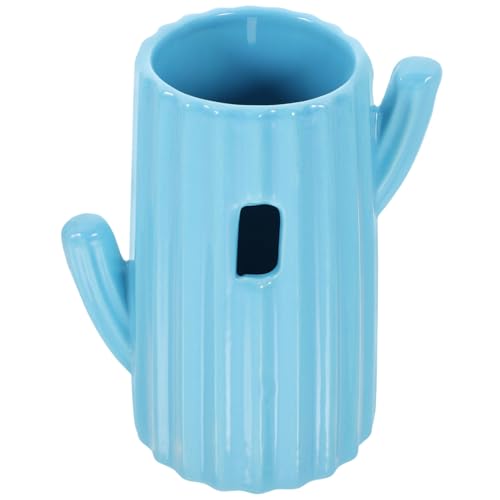 DECOMELODY Wasserflasche für Hamster hamstertoillette kakteendünger Wasserspendergestell Tierwasserflasche Wasserspenderständer für Hamster Wasserflaschenhalter für Hamster Keramik Sky-Blue von DECOMELODY