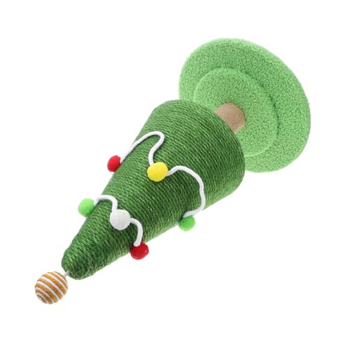 DECOMELODY Weihnachtsbaumkatze Ball Kratzbaum für Katzen dekorativer Katzenkratzer Kratzbaum für Kätzchen Katzenkratzbäume für Wohnungskatzen Katzenkratzbaum Schaum Grün von DECOMELODY