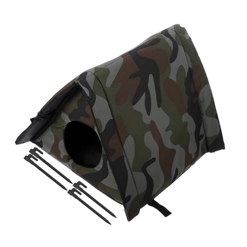 DECOMELODY Wetterfestes Katzenhaus Für Draußen Hochwertige Isolierte Katzenunterkunft Für Winter Wind Und Regenschutz Für Katzen Und Kleine Hunde Camouflage Design DECOMELODY Wetterfestes Katzenhaus Für Draußen Hochwertige Isolierte Katzenunterkunft Für Winter Wind Und Regenschutz Für Katzen Und Kleine Hunde Camouflage Design von DECOMELODY
