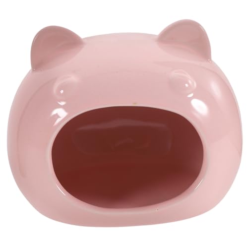 DECOMELODY Hamster Versteck Keramik Niedliches Kuscheliges Zuhause Für Kleine Haustiere Wie Hamster Meerschweinchen Und Ratten Als Schlafplatz Oder Spielhaus Sanftem Rosa von DECOMELODY