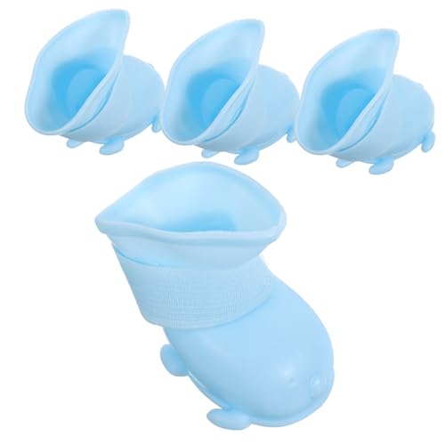 DECOMELODY wasserdichte Hundeschuhe für Winter mit Verstellbarem Klettband rutschfest Warm Gefüttert Leicht und Atmungsaktiv für Outdoor und Reisen Schützend und Geräuscharm von DECOMELODY