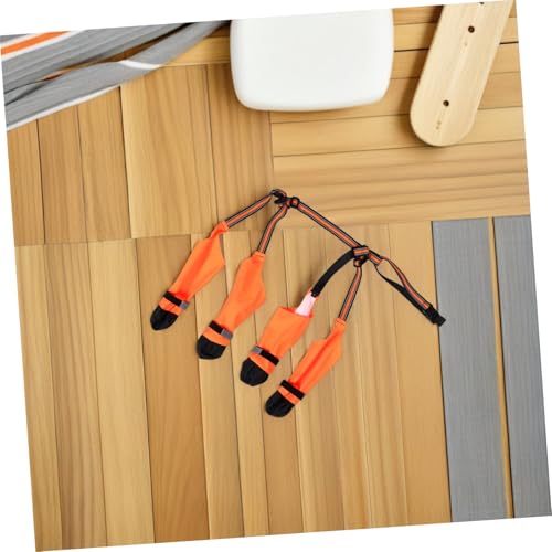 DECOMELODY wasserdichte Hundestiefel mit Rutsch Sohle und Reflektierenden Streifen Atmungsaktiv Gefüttert Pfotenschutz für Outdoor und Regenwetter Orange von DECOMELODY