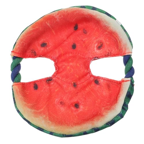 DECOMELODY wasserdichte Robuste Hunde Flugscheibe in Wassermelonenform Langlebiges Bissfestes Hundespielzeug für Kleine und Große Hunde zum Apportieren und von DECOMELODY