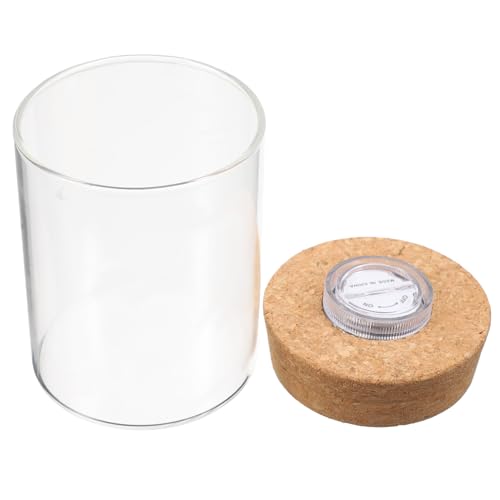 DECORNIJIA Mini Aquarium aus Borosilikatglas mit LED Licht Zylindrische Ökologische Flasche für DIY Mikrolandschaft Kompakt und Vielseitig für Wohnraumdekoration und Terrariengestaltung von DECORNIJIA