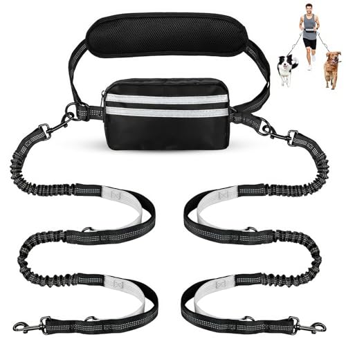 Freihändige Hundeleine, Laufleine mit verstellbarem Hüftgurt & Aufbewahrungstasche, reflektierende Bungee-Leine mit Doppelgriff, Hunde-Gürtel für mittelgroße und große Hunde, Laufen, Walking, Joggen Freihändige Hundeleine, Laufleine mit verstellbarem Hüftgurt & Aufbewahrungstasche, reflektierende Bungee-Leine mit Doppelgriff, Hunde-Gürtel für mittelgroße und große Hunde, Laufen, Walking, Joggen von DEECOZY