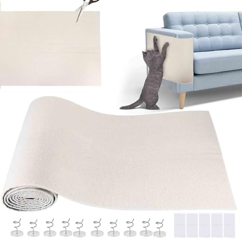 200cm*40cm Kratzmatte Selbstklebend, Zuschneidbar Kratzmatte, Katzen Kratzmattes Kratzfeste Sofaschutzmatte, Kratzschutz Katze, Kratzfolie Katzen Selbstklebend Für Sofaschutz (Beige) 200cm*40cm Kratzmatte Selbstklebend, Zuschneidbar Kratzmatte, Katzen Kratzmattes Kratzfeste Sofaschutzmatte, Kratzschutz Katze, Kratzfolie Katzen Selbstklebend Für Sofaschutz (Beige) von DEECOZY