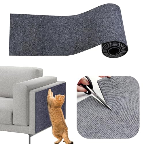 DEEMEIS [40cm*200cm] Kratzmatte für Katzen, Katzenkratzmatte,DIY Zuschneidbare Selbstklebende Teppich-Katzenmattenunterlage, Kratzschutz Sofa Katze von DEEMEIS