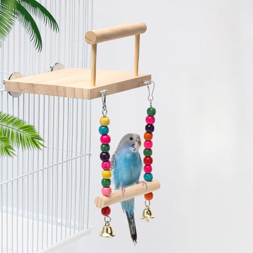 DEFKIYT Vogelsitzstangen Plattformschaukel, Vogelsitzstangen für Käfig, Vogelspielzeug für Wellensittiche, Sittiche, Nymphensittiche, Chinchilla, Wellensittiche, Lovebird, Kanarienvögel und andere DEFKIYT Vogelsitzstangen Plattformschaukel, Vogelsitzstangen für Käfig, Vogelspielzeug für Wellensittiche, Sittiche, Nymphensittiche, Chinchilla, Wellensittiche, Lovebird, Kanarienvögel und andere von DEFKIYT