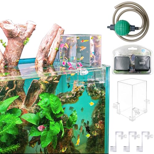 DEGGOX Top Off Aquarium-Set – 2,5 l DIY Unterdruck-Fischtank-Set, Aquarium-Dekoration für Betta und andere kleine Fische, geeignet für maximale Tankdicke: ≤ 1,7 cm von DEGGOX