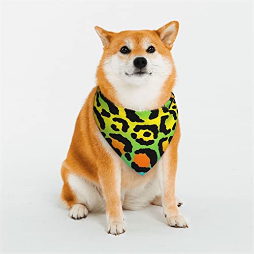 Hundehalstuch, Leopardenmuster, weich, wendbar, dreieckig, waschbar, verstellbar, Sommertuch für kleine bis große Hunde Hundehalstuch, Leopardenmuster, weich, wendbar, dreieckig, waschbar, verstellbar, Sommertuch für kleine bis große Hunde von DEHIWI