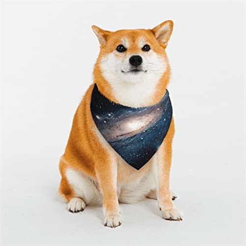 Hundehalstuch, Motiv: Galaxie, Universum, Sterne, Weltraum, weich, wendbar, dreieckig, waschbar, verstellbar, Sommertuch für kleine bis große Hunde Hundehalstuch, Motiv: Galaxie, Universum, Sterne, Weltraum, weich, wendbar, dreieckig, waschbar, verstellbar, Sommertuch für kleine bis große Hunde von DEHIWI