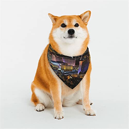 Las Vegas Hundehalstuch, weich, wendbar, dreieckig, waschbar, verstellbar, Sommertuch für kleine bis große Hunde Las Vegas Hundehalstuch, weich, wendbar, dreieckig, waschbar, verstellbar, Sommertuch für kleine bis große Hunde von DEHIWI