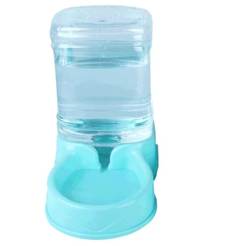 3,8 l Futterspender für Haustiere, Wasserbrunnen und Trinknapf, automatischer Futterspender für Katzen und Hunde, Blau von DEJIN