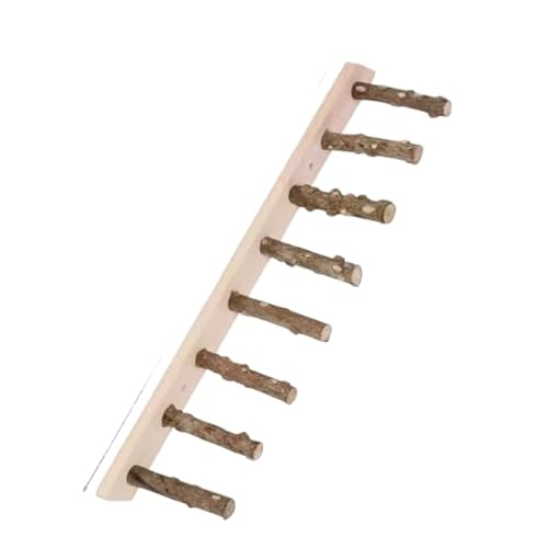 4/6 Stufen, Holzleiter, interaktives Vogel-/Papageienspielzeug, Leiter für Hamsterkäfig, Schleifstab, Kletterspielzeug, Vogelzubehör, Holz, 8 Stufen von DEJIN