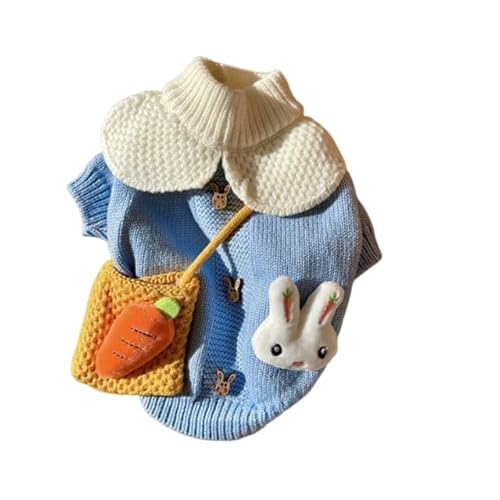 Blaues Kaninchen-Hundekleidung, Winter, warmer Pullover, Strickshirt, Hundebekleidung, Haustierzubehör, Größe XS - XL, Welpenmantel, Größe L Blaues Kaninchen-Hundekleidung, Winter, warmer Pullover, Strickshirt, Hundebekleidung, Haustierzubehör, Größe XS - XL, Welpenmantel, Größe L von DEJIN