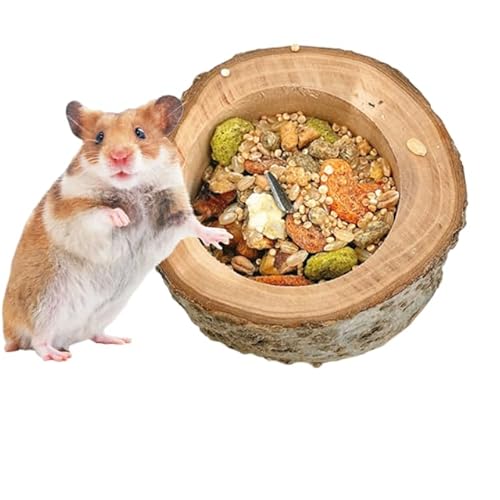 DEJIN Futternapf für Hamster, Obstholz, Eichhörnchen, Spielzeug für kleine Tiere, Futternäpfe von DEJIN