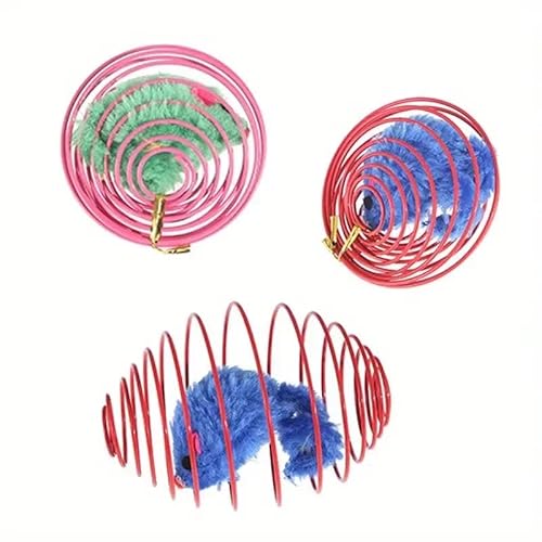 DEJIN Katzenspielzeugbälle, lustig, dehnbar, interaktiv, Käfig-Ratten, Rollbälle, zufällige Farbe, Katzenzubehör, Haustier, 2 Stück, zufällige Farbe DEJIN Katzenspielzeugbälle, lustig, dehnbar, interaktiv, Käfig-Ratten, Rollbälle, zufällige Farbe, Katzenzubehör, Haustier, 2 Stück, zufällige Farbe von DEJIN