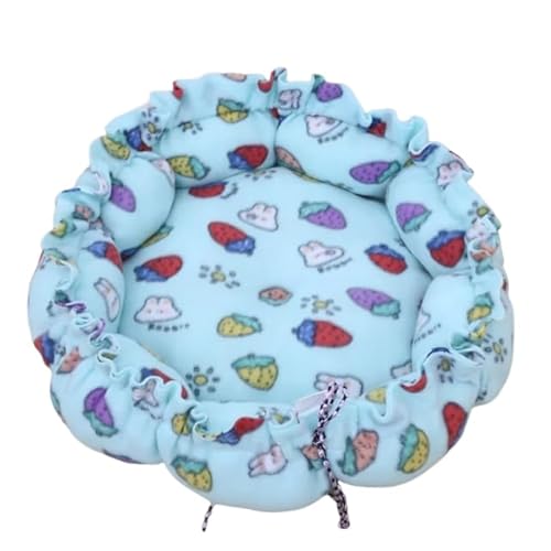 DEJIN Kreatives weiches warmes Nest mit Kordelzug, doppelseitig verwendbar, verstellbares Haustierbett für Katzen, Welpen, Zubehör, blaues Kaninchen, 55 cm DEJIN Kreatives weiches warmes Nest mit Kordelzug, doppelseitig verwendbar, verstellbares Haustierbett für Katzen, Welpen, Zubehör, blaues Kaninchen, 55 cm von DEJIN