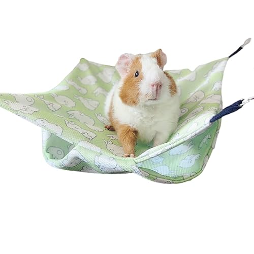DEJIN Kühlende Hängematte für den Sommer, Rattan-Matte für Kleintiere, Zuckergleiter, Frettchen, Haustierbedarf, Grün, Größe S 18 x 18 cm von DEJIN