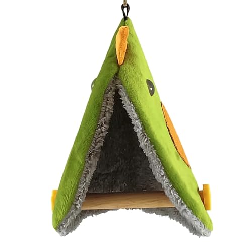 DEJIN Papageiennest, weicher Plüsch, für Vögel, Papageien, Hängematte, warm, warmes Vogelzelt, Nest, stehender Zweig, Spielzeughaus, Grün, S, 16 x 20 cm DEJIN Papageiennest, weicher Plüsch, für Vögel, Papageien, Hängematte, warm, warmes Vogelzelt, Nest, stehender Zweig, Spielzeughaus, Grün, S, 16 x 20 cm von DEJIN