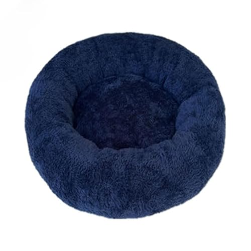 DEJIN Plüsch-Haustiernest, Winter-Katzennest, Hundenest, warm, abnehmbar und waschbar, rundes Katzennest, Haustierbett, saisonale universelle Dekoration, Marineblau, 40 cm DEJIN Plüsch-Haustiernest, Winter-Katzennest, Hundenest, warm, abnehmbar und waschbar, rundes Katzennest, Haustierbett, saisonale universelle Dekoration, Marineblau, 40 cm von DEJIN