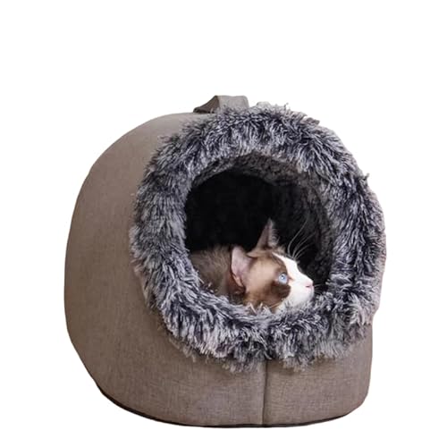 DEJIN Verdicktes, tragbares Katzenbett, mit Griff, selbstwärmend, universelles Schlafbett für Katzen und Hunde, Grau, Größe M DEJIN Verdicktes, tragbares Katzenbett, mit Griff, selbstwärmend, universelles Schlafbett für Katzen und Hunde, Grau, Größe M von DEJIN