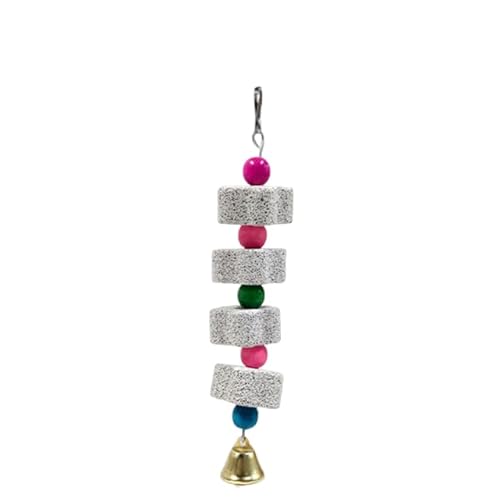 DEJIN Vogelkäfig-Spielzeug, Mineralstein, Kauspielzeug, Blumenform, hängend, mit Glocken, klingendes Spielzeug für Papageien, Vogelzubehör, Molarstein, L DEJIN Vogelkäfig-Spielzeug, Mineralstein, Kauspielzeug, Blumenform, hängend, mit Glocken, klingendes Spielzeug für Papageien, Vogelzubehör, Molarstein, L von DEJIN