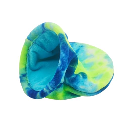 DEJIN Warme Hängematte für Herbst und Winter, gemütlich, Plüsch-Schlafsack, Hängebetten, Hausnest, Hamster-Zubehör, Haustierbedarf, Blau, Größe S 19 x 11 cm von DEJIN