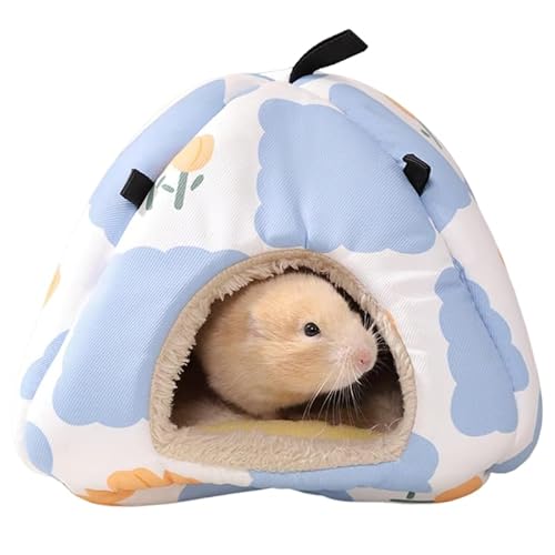 DEJIN Warmes Haustierprodukt für Kleintiere, Hamsterhaus, Schlafbett, Vogel, Baumwolle, Nest, Blau, Größe S 14 x 14 x 15 cm DEJIN Warmes Haustierprodukt für Kleintiere, Hamsterhaus, Schlafbett, Vogel, Baumwolle, Nest, Blau, Größe S 14 x 14 x 15 cm von DEJIN