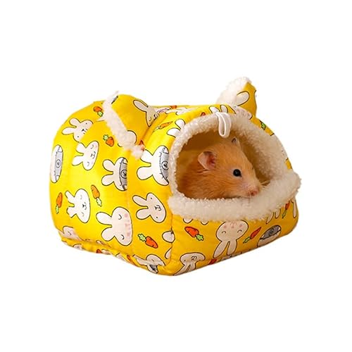 DEJIN Warmes bedrucktes Haustier-Produkt für Kleintiere, Hamsterhaus, Schlafbett, Vogel, Baumwollnest, Ohren-Stil, Gelb DEJIN Warmes bedrucktes Haustier-Produkt für Kleintiere, Hamsterhaus, Schlafbett, Vogel, Baumwollnest, Ohren-Stil, Gelb von DEJIN