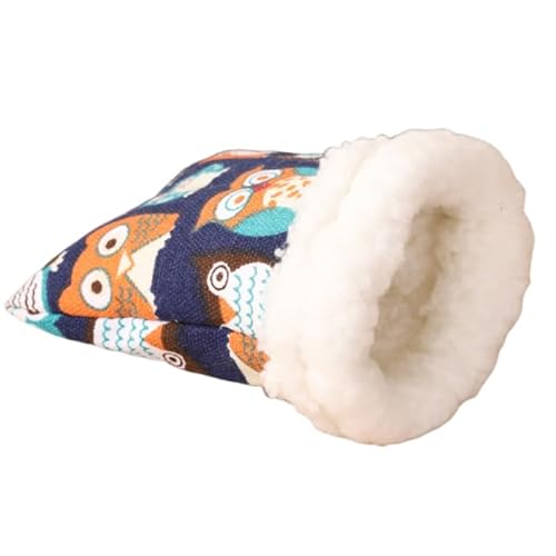 DEJIN Warmes bedrucktes Haustier-Produkt für Kleintiere, Hamsterhaus, Schlafbett, Vogel aus Baumwolle, Schlafsack mit blauem Boden und Katzenkopf DEJIN Warmes bedrucktes Haustier-Produkt für Kleintiere, Hamsterhaus, Schlafbett, Vogel aus Baumwolle, Schlafsack mit blauem Boden und Katzenkopf von DEJIN