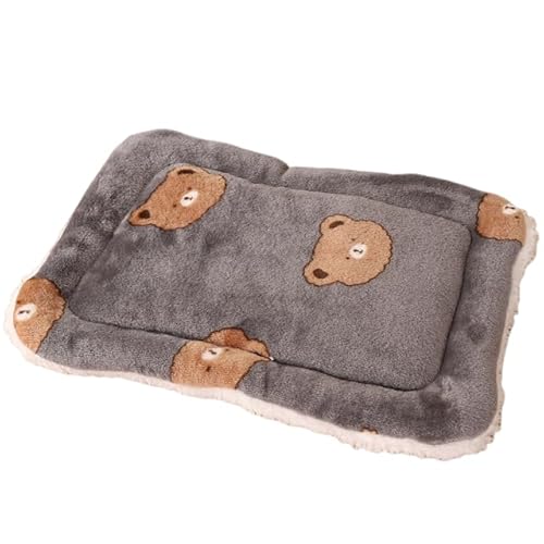 DEJIN Weiche Katzenbett-Matten, kurzes Plüsch-Haustier-Schlafbett für Katzen, Haustier-Pad, Decke, warmes Kissen, Zubehör, Grau, Größe S, 15 x 20 cm von DEJIN