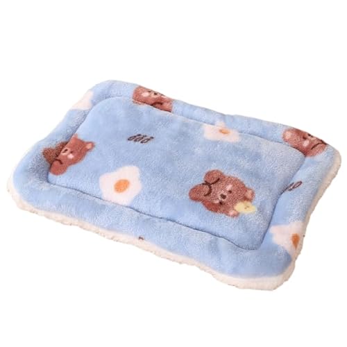 DEJIN Weiche Katzenbett-Matten, kurzes Plüsch-Haustier-Schlafbett für Katzen, Haustier-Pad, Decke, warmes Kissenzubehör, Blau, M 25 x 35 cm DEJIN Weiche Katzenbett-Matten, kurzes Plüsch-Haustier-Schlafbett für Katzen, Haustier-Pad, Decke, warmes Kissenzubehör, Blau, M 25 x 35 cm von DEJIN