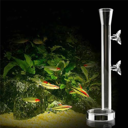 Garnelen-Futterröhre Und -Schale-Set, Acryl-Futterspender for Fische Und Garnelen, Aquarium-Futterröhre Mit 2 Saugnäpfen for Aquarium(40cm) von DEJIN
